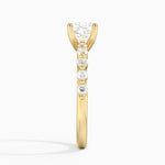 Marseille Half Coverage Diamond Ring (1/4 ct. tw.) Yellow Gold 18k Cushion Engagement Ring