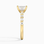 Marseille Half Coverage Diamond Ring (1/4 ct. tw.) Yellow Gold 18k Emerald Engagement Ring