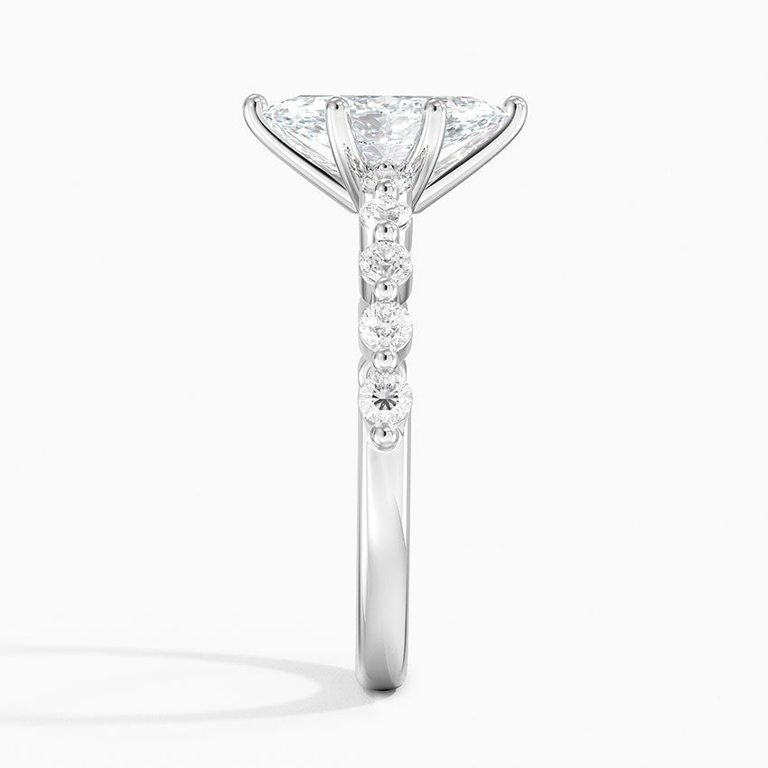 Marseille Half Coverage Diamond Ring (1/4 ct. tw.) Platinum Marquise Engagement Ring
