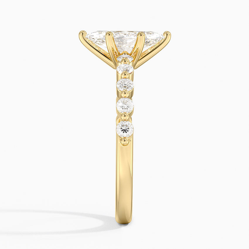 Marseille Half Coverage Diamond Ring (1/4 ct. tw.) Yellow Gold 18k Marquise Engagement Ring