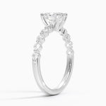 Marseille Half Coverage Diamond Ring (1/4 ct. tw.) Platinum Oval Engagement Ring
