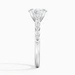 Marseille Half Coverage Diamond Ring (1/4 ct. tw.) Platinum Oval Engagement Ring