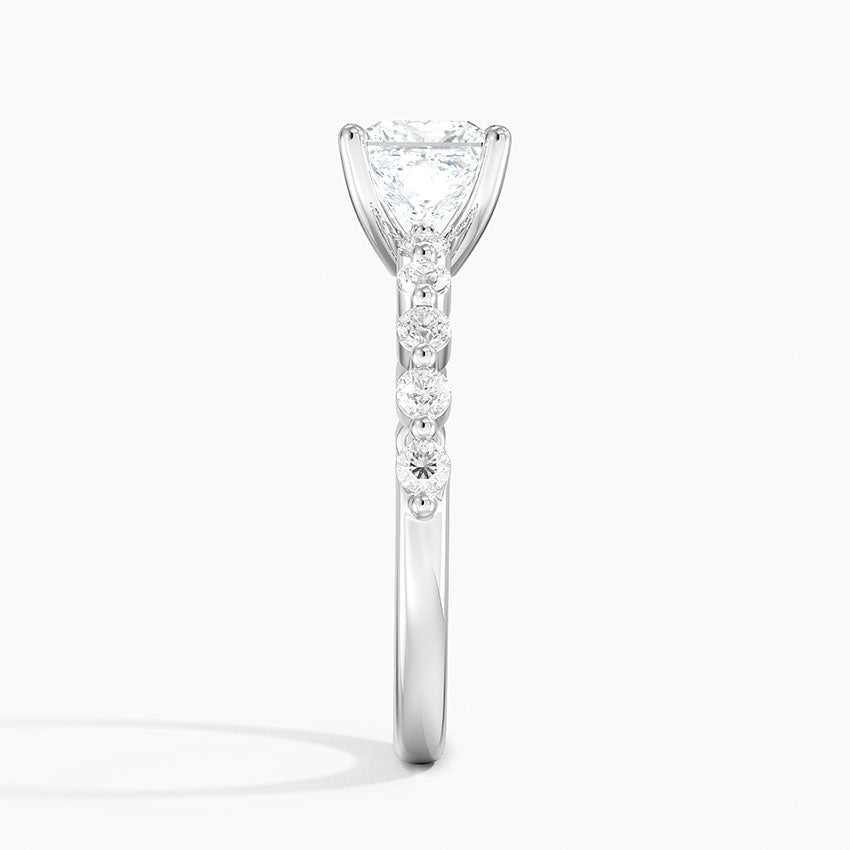 Marseille Half Coverage Diamond Ring (1/4 ct. tw.) Platinum Princess Engagement Ring