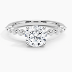 Marseille Half Coverage Diamond Ring (1/4 ct. tw.) Platinum Round Engagement Ring