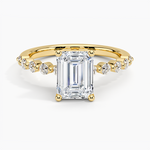 Marseille Half Coverage Diamond Ring (1/4 ct. tw.) Yellow Gold 18k Emerald Engagement Ring