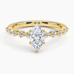 Marseille Half Coverage Diamond Ring (1/4 ct. tw.) Yellow Gold 18k Marquise Engagement Ring
