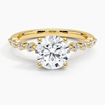 Marseille Half Coverage Diamond Ring (1/4 ct. tw.) Yellow Gold 18k Round Engagement Ring