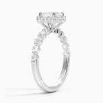 Marseille Halo Diamond Ring (1/2 ct. tw.) Platinum Asscher Engagement Ring