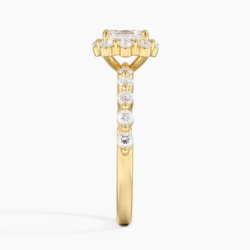 Marseille Halo Diamond Ring (1/2 ct. tw.) Yellow Gold 18k Asscher Engagement Ring
