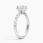 Marseille Halo Diamond Ring (1/2 ct. tw.) Platinum Cushion Engagement Ring