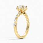 Marseille Halo Diamond Ring (1/2 ct. tw.) Yellow Gold 18k Cushion Engagement Ring