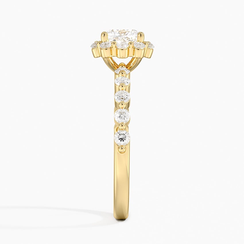 Marseille Halo Diamond Ring (1/2 ct. tw.) Yellow Gold 18k Cushion Engagement Ring