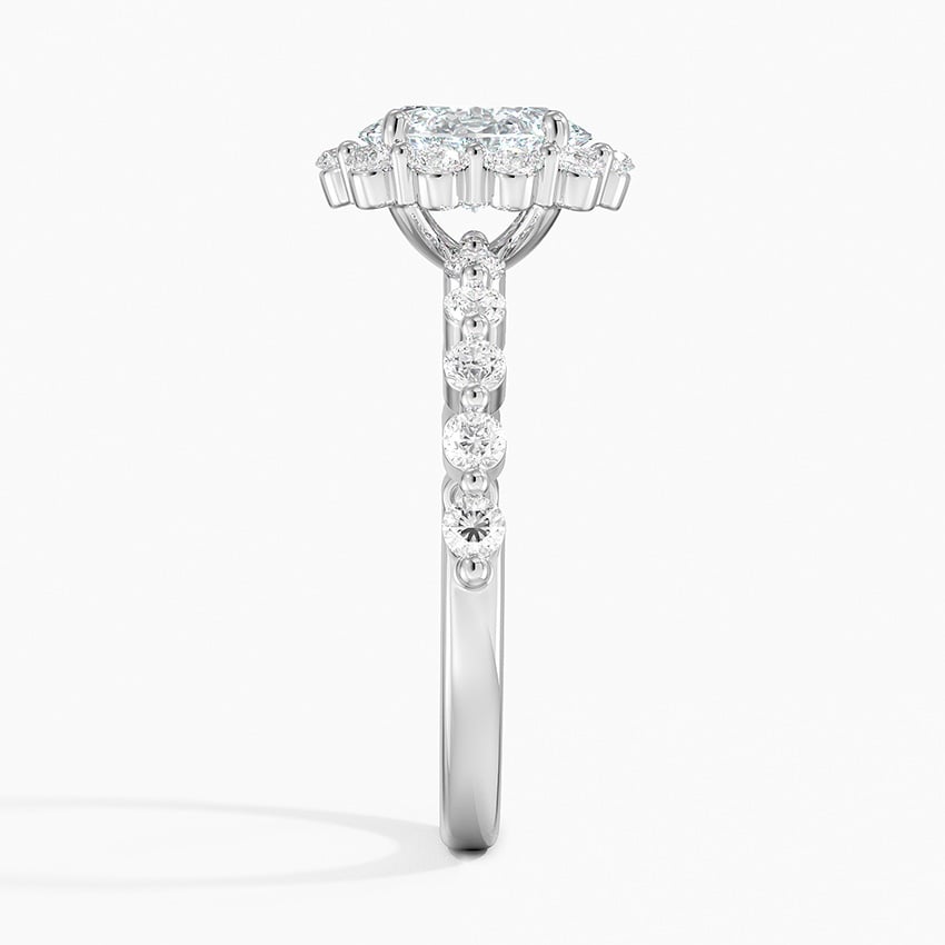 Marseille Halo Diamond Ring (1/2 ct. tw.) Platinum Oval Engagement Ring