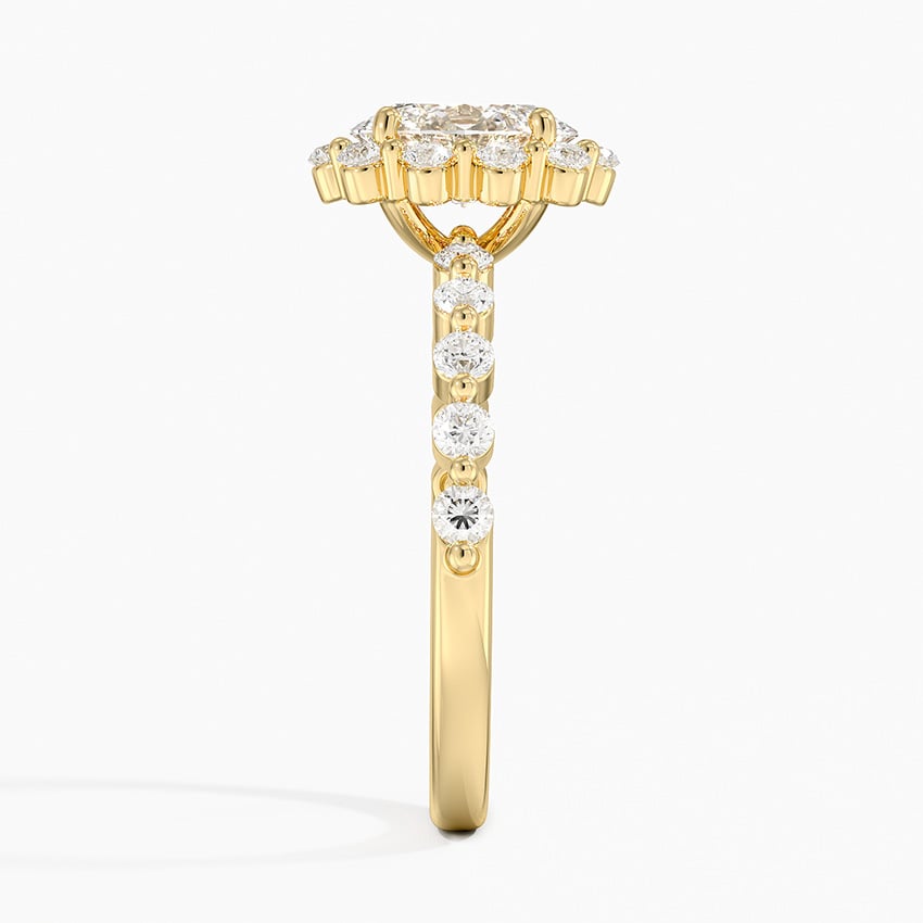 Marseille Halo Diamond Ring (1/2 ct. tw.) Yellow Gold 18k Oval Engagement Ring