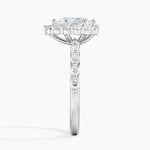 Marseille Halo Diamond Ring (1/2 ct. tw.) Platinum Pear Engagement Ring