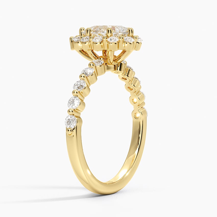 Marseille Halo Diamond Ring (1/2 ct. tw.) Yellow Gold 18k Pear Engagement Ring