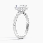 Marseille Halo Diamond Ring (1/2 ct. tw.) Platinum Radiant Engagement Ring