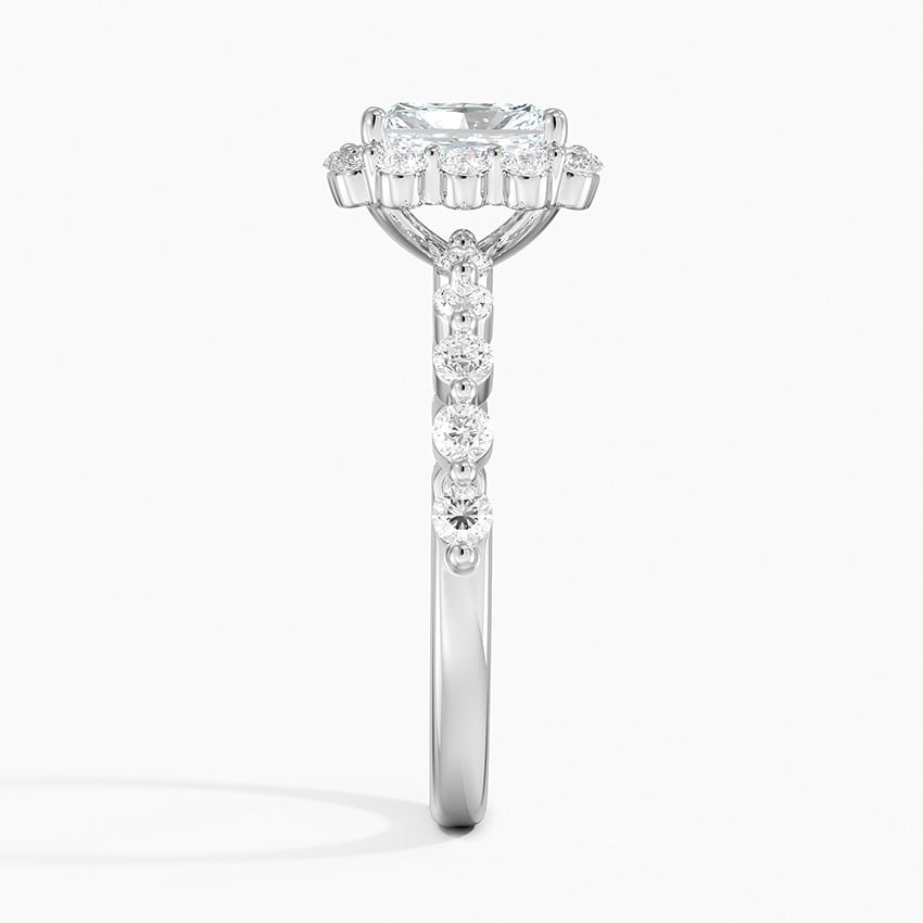 Marseille Halo Diamond Ring (1/2 ct. tw.) Platinum Radiant Engagement Ring