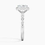 Marseille Halo Diamond Ring (1/2 ct. tw.) Platinum Radiant Engagement Ring