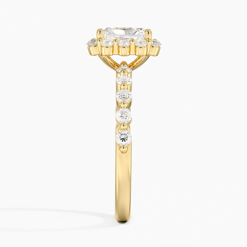 Marseille Halo Diamond Ring (1/2 ct. tw.) Yellow Gold 18k Radiant Engagement Ring