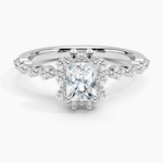 Marseille Halo Diamond Ring (1/2 ct. tw.) Platinum Radiant Engagement Ring