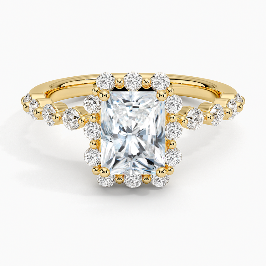 Marseille Halo Diamond Ring (1/2 ct. tw.) Yellow Gold 18k Radiant Engagement Ring