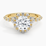 Marseille Halo Diamond Ring (1/2 ct. tw.) Yellow Gold 18k Round Engagement Ring
