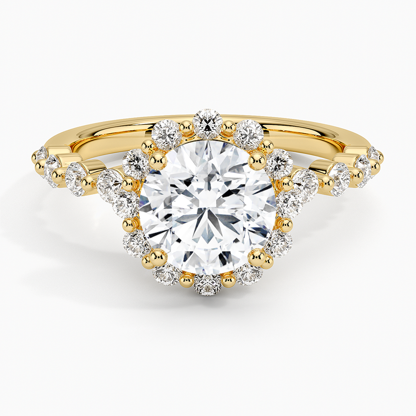 Marseille Halo Diamond Ring (1/2 ct. tw.) Yellow Gold 18k Round Engagement Ring
