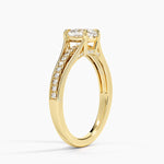 Tressa Split Shank Diamond Ring Yellow Gold 18k Cushion Engagement Ring