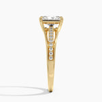 Tressa Split Shank Diamond Ring Yellow Gold 18k Radiant Engagement Ring