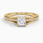 Tressa Split Shank Diamond Ring Yellow Gold 18k Princess Engagement Ring
