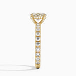 Olympia Three-Quarter Coverage Diamond Ring Yellow Gold 18k Oval Engagement Ring