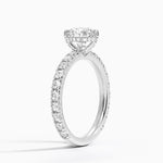 Olympia Three-Quarter Coverage Diamond Ring Platinum Round Engagement Ring