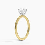 Platinum Adorned Mixed Metal Diamond Ring Yellow Gold 18k Cushion Engagement Ring