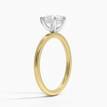 Platinum Adorned Mixed Metal Diamond Ring Yellow Gold 18k Pear Engagement Ring