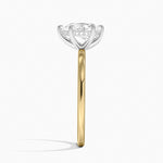 Platinum Adorned Mixed Metal Diamond Ring Yellow Gold 18k Pear Engagement Ring