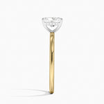 Platinum Adorned Mixed Metal Diamond Ring Yellow Gold 18k Radiant Engagement Ring