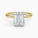 Platinum Adorned Mixed Metal Diamond Ring Platinum Emerald Engagement Ring