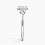 Nadia Halo Diamond Ring (1/4 ct. tw.) Platinum Asscher Engagement Ring