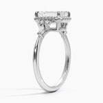 Nadia Halo Diamond Ring (1/4 ct. tw.) Platinum Emerald Engagement Ring