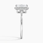 Nadia Halo Diamond Ring (1/4 ct. tw.) Platinum Emerald Engagement Ring