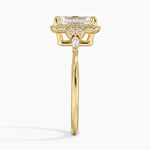 Nadia Halo Diamond Ring (1/4 ct. tw.) Yellow Gold 18k Emerald Engagement Ring