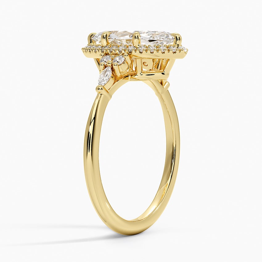 Nadia Halo Diamond Ring (1/4 ct. tw.) Yellow Gold 18k Marquise Engagement Ring