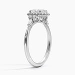 Nadia Halo Diamond Ring (1/4 ct. tw.) Platinum Oval Engagement Ring