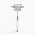 Nadia Halo Diamond Ring (1/4 ct. tw.) Platinum Oval Engagement Ring