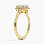 Nadia Halo Diamond Ring (1/4 ct. tw.) Yellow Gold 18k Oval Engagement Ring