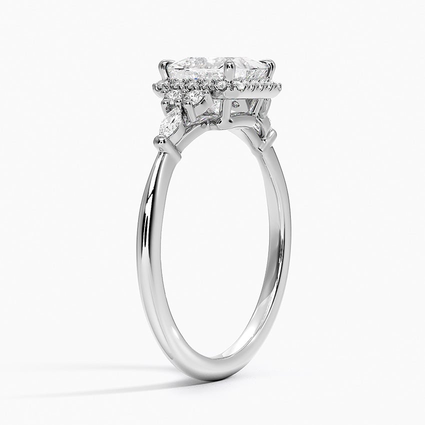 Nadia Halo Diamond Ring (1/4 ct. tw.) Platinum Princess Engagement Ring