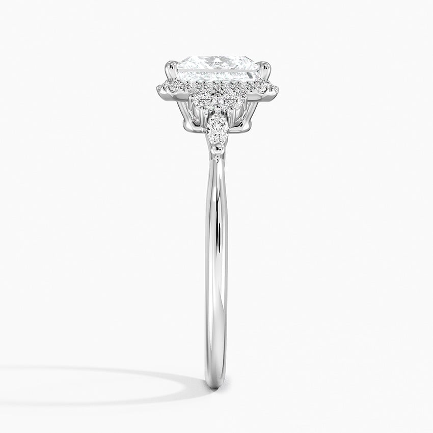 Nadia Halo Diamond Ring (1/4 ct. tw.) Platinum Princess Engagement Ring