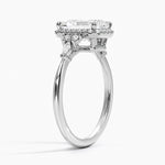 Nadia Halo Diamond Ring (1/4 ct. tw.) Platinum Radiant Engagement Ring