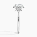 Nadia Halo Diamond Ring (1/4 ct. tw.) Platinum Round Engagement Ring